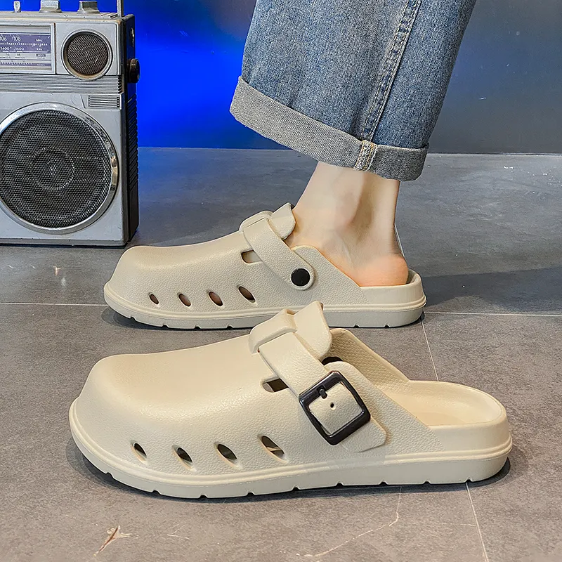 Budding Bear EVA Odor Resistant Abrasion Resistant Slip Resistant Closed Toe Slippers Men's-3