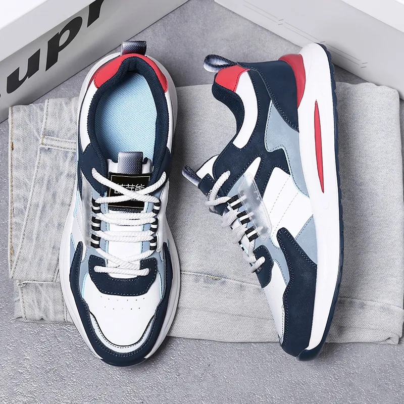 Budding Bear Height Increasing Wear Resistant Lightweight Breathable Slip Resistant Low Top Casual Shoes Men's-31