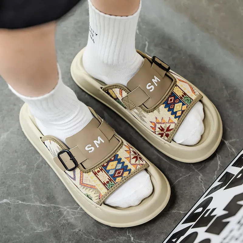 Budding Bear Slip Resistant Odor Resistant Abrasion Resistant Slide Slippers Men's-3