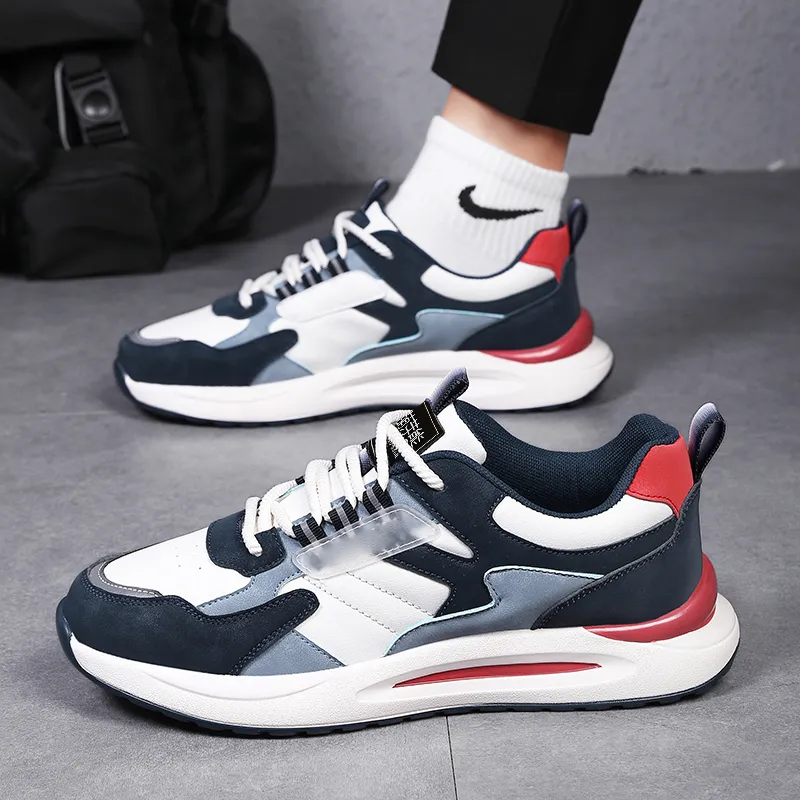 Budding Bear Height Increasing Wear Resistant Lightweight Breathable Slip Resistant Low Top Casual Shoes Men's-14