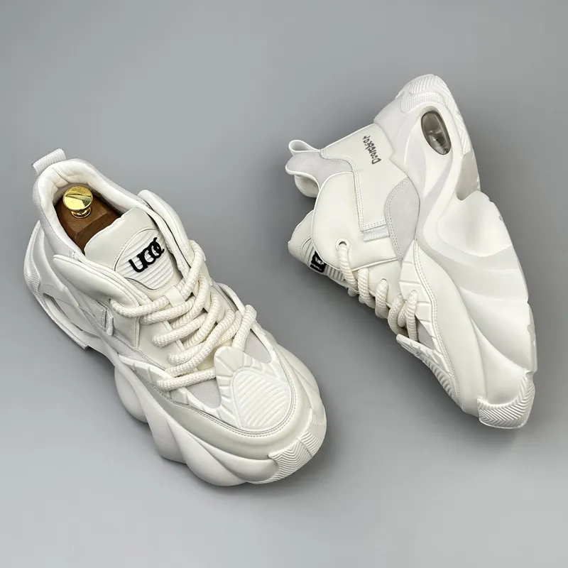 Budding Bear Height Increasing Abrasion Resistant Breathable Slip Resistant Low Top Chunky Sneakers Men's-8