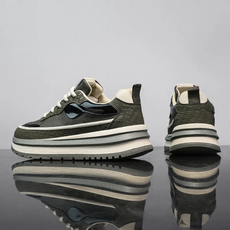 Budding Bear Slip Resistant, Abrasion Resistant, Lightweight, Height Increasing, Rebound Low Top Casual Shoes Men's-20
