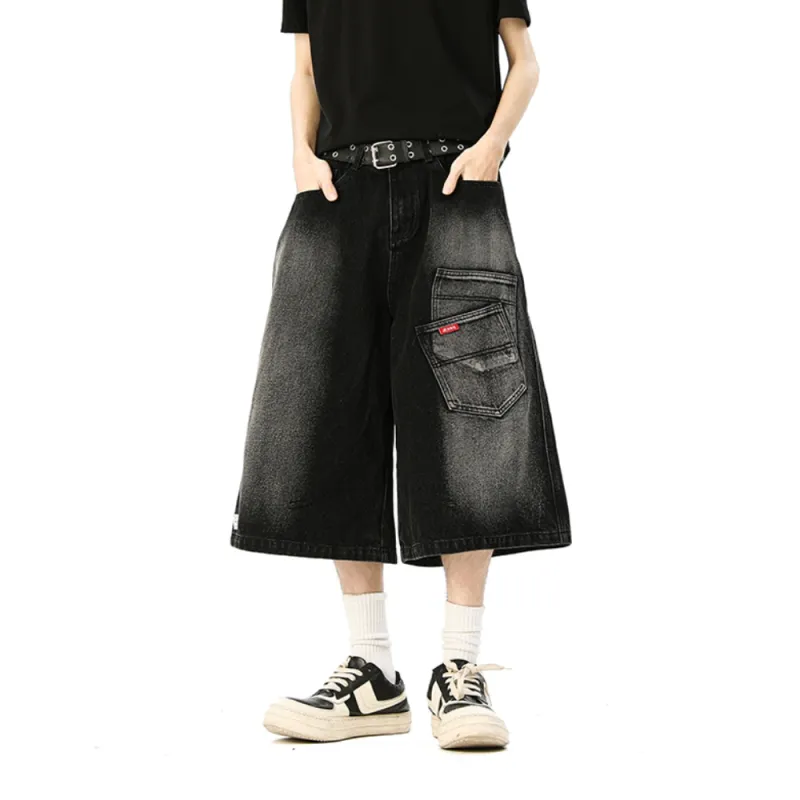 KEIRANDUN Denim Shorts Unisex-3