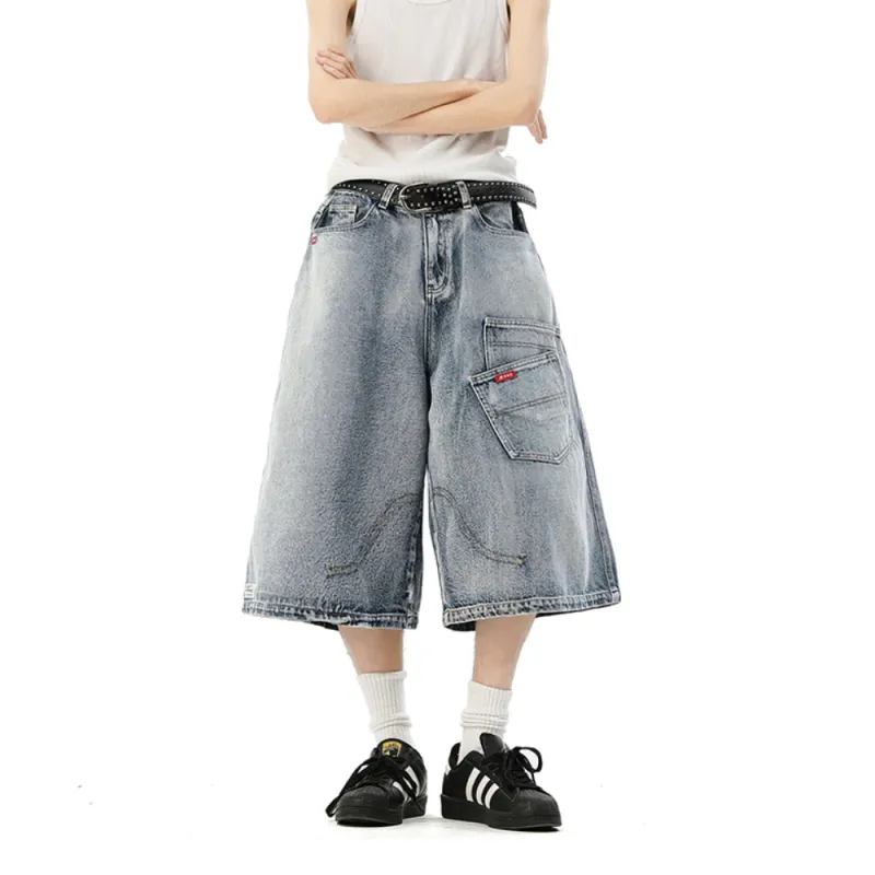 KEIRANDUN Denim Shorts Unisex-9