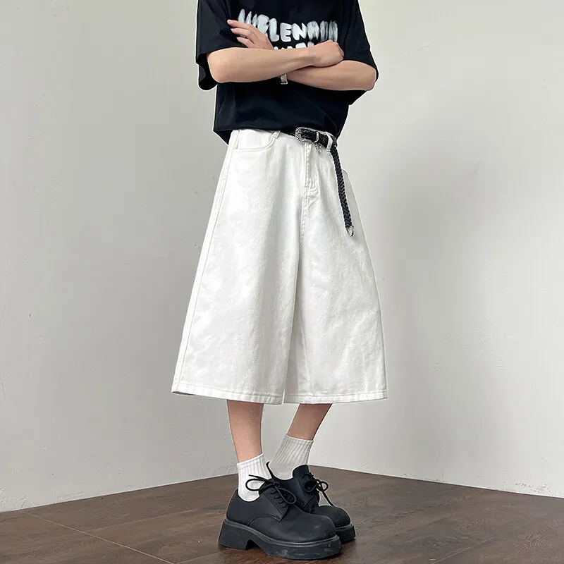 KEIRANDUN Denim Shorts Unisex-2