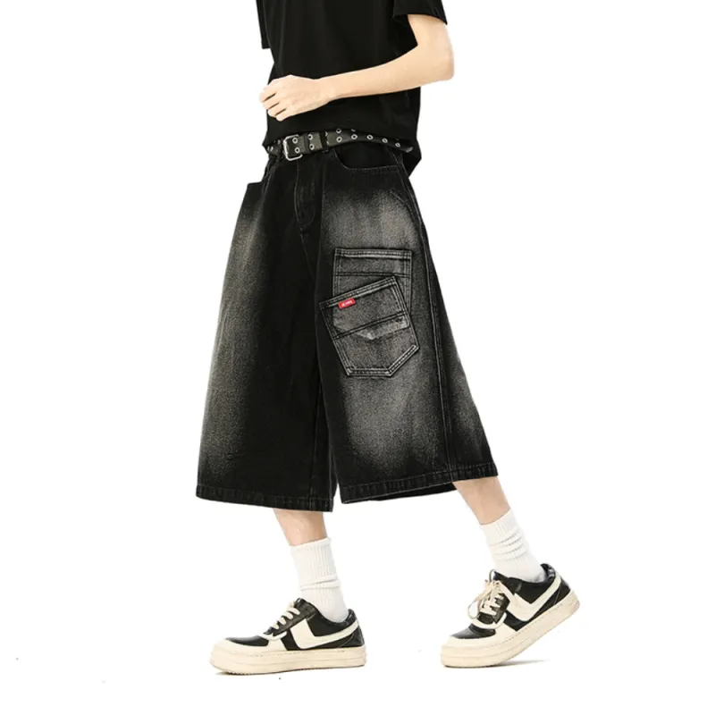 KEIRANDUN Denim Shorts Unisex-4