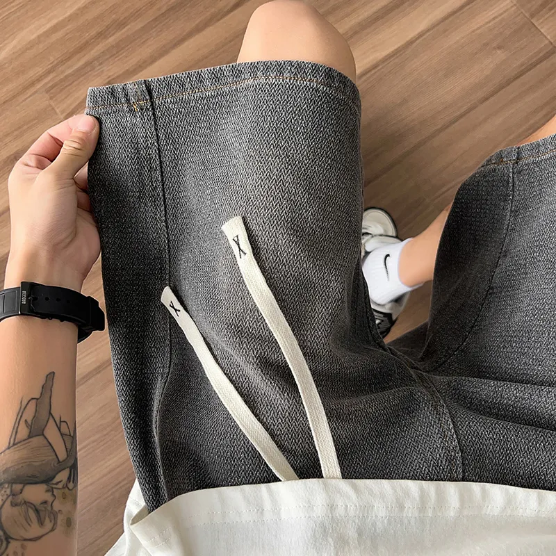 KEIRANDUN Denim Shorts Men-1