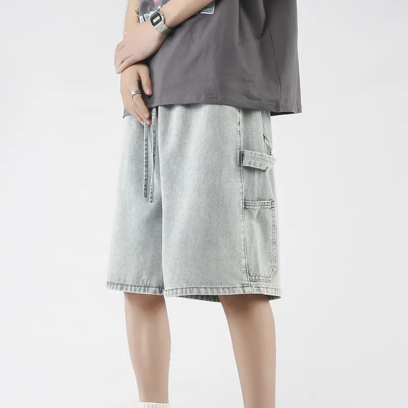 KEIRANDUN Denim Shorts Unisex-2