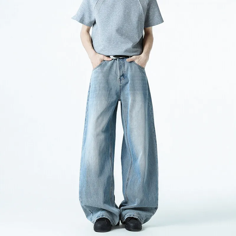 KEIRANDUN Jeans Unisex Blue-2