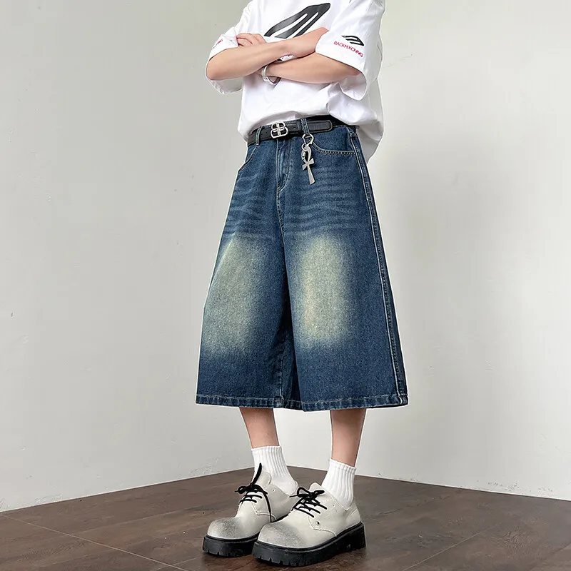 KEIRANDUN Denim Shorts Unisex-8