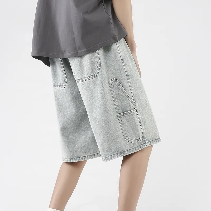 KEIRANDUN Denim Shorts Unisex-3