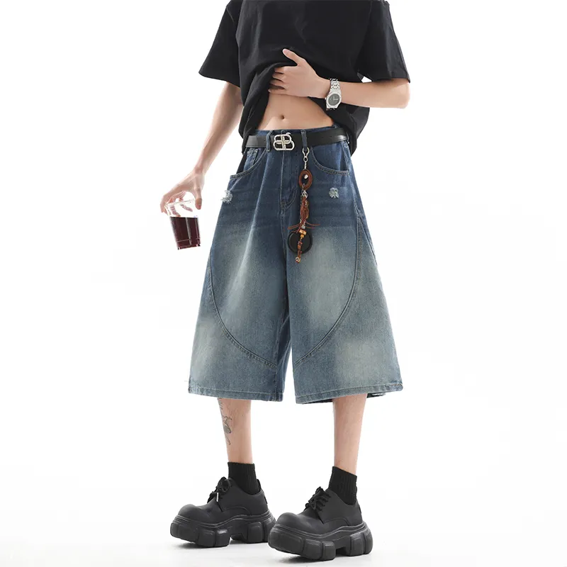 KEIRANDUN Denim Shorts Unisex-6