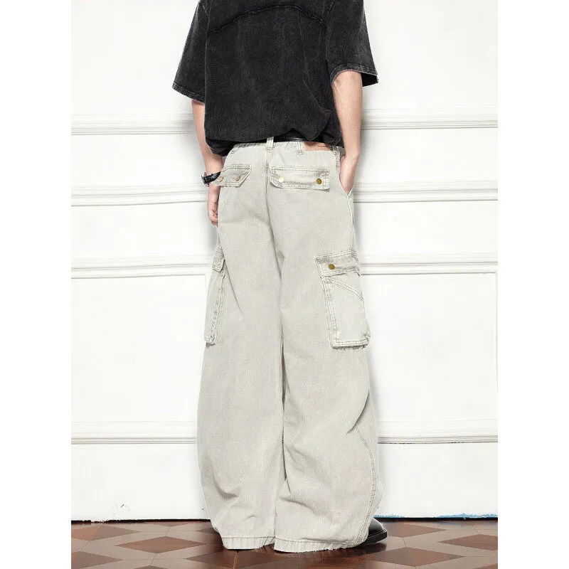 KEIRANDUN Jeans Unisex Gray-4