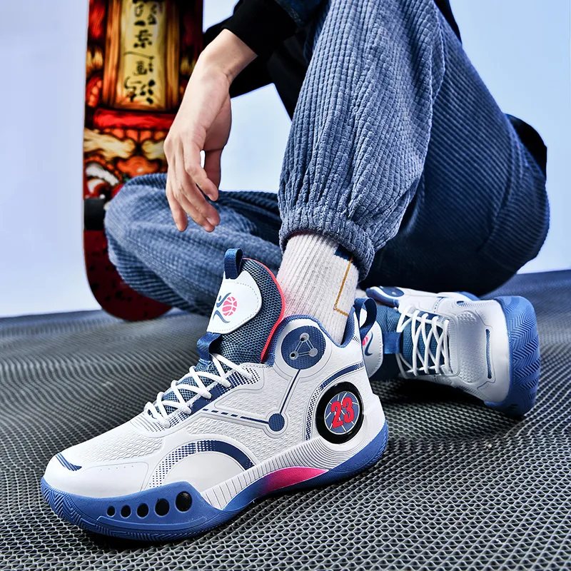 SOURCE Shock Absorbers With Slip Resistant And Abrasion Resistant Properties Low Top Basketball Shoes Unisex-8