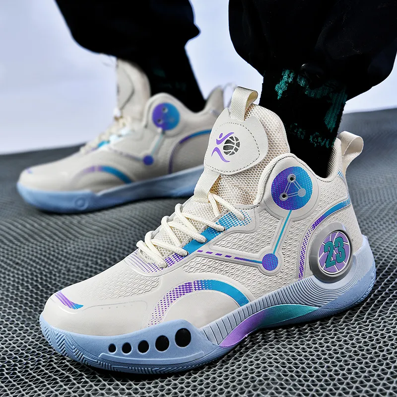 SOURCE Shock Absorbers With Slip Resistant And Abrasion Resistant Properties Low Top Basketball Shoes Unisex-4