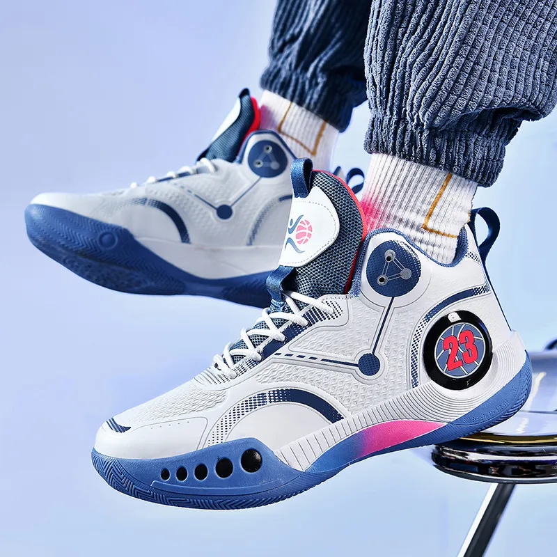 SOURCE Shock Absorbers With Slip Resistant And Abrasion Resistant Properties Low Top Basketball Shoes Unisex-7
