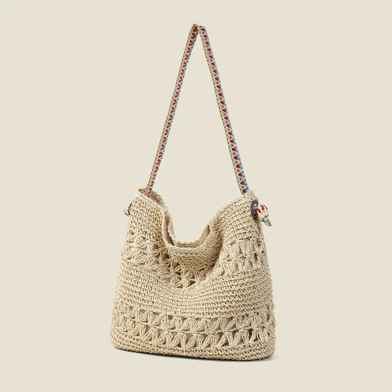 PT'SON Fabric Tote Underarm Shoulder Bag Regular Women's Ecru/Khaki-4