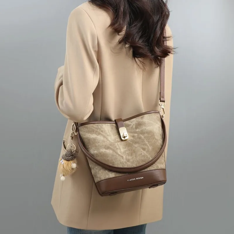 PT'SON Synthetic Leather Shoulder Bag, Crossbody Bag, Handbag Regular Women's Coffee-4