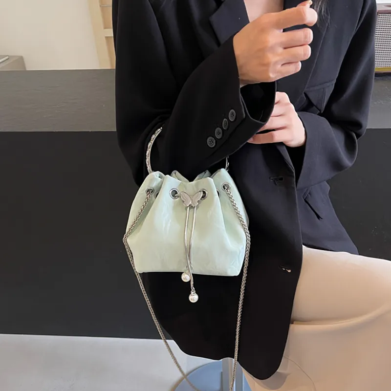 PT'SON Synthetic Leather Bucket Bag, Shoulder Bag, Crossbody Bag Regular Women's Multicolor-9