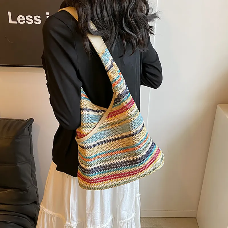 PT'SON Synthetic Leather Shoulder Bag Women's Multicolor-1