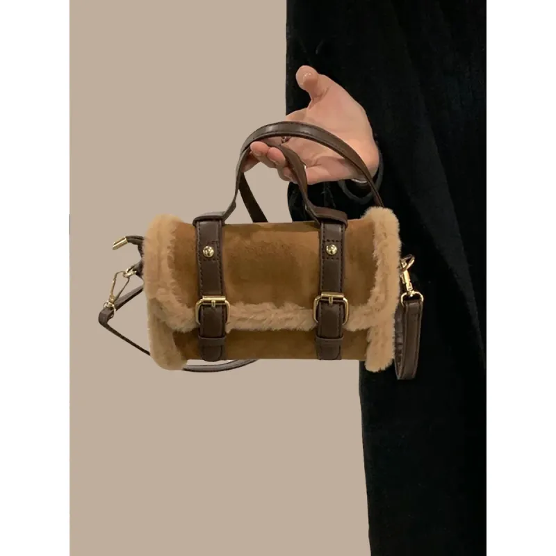 PT'SON Synthetic Leather Satchel Bag, Shoulder Bag, Crossbody Bag, Handbag Regular Women's Dark Brown-2