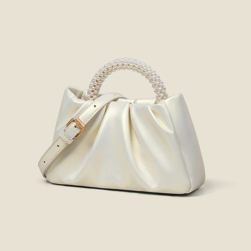 PT'SON Synthetic Leather Shoulder Bag, Crossbody Bag, Handbag Regular Women's Pearl White-3