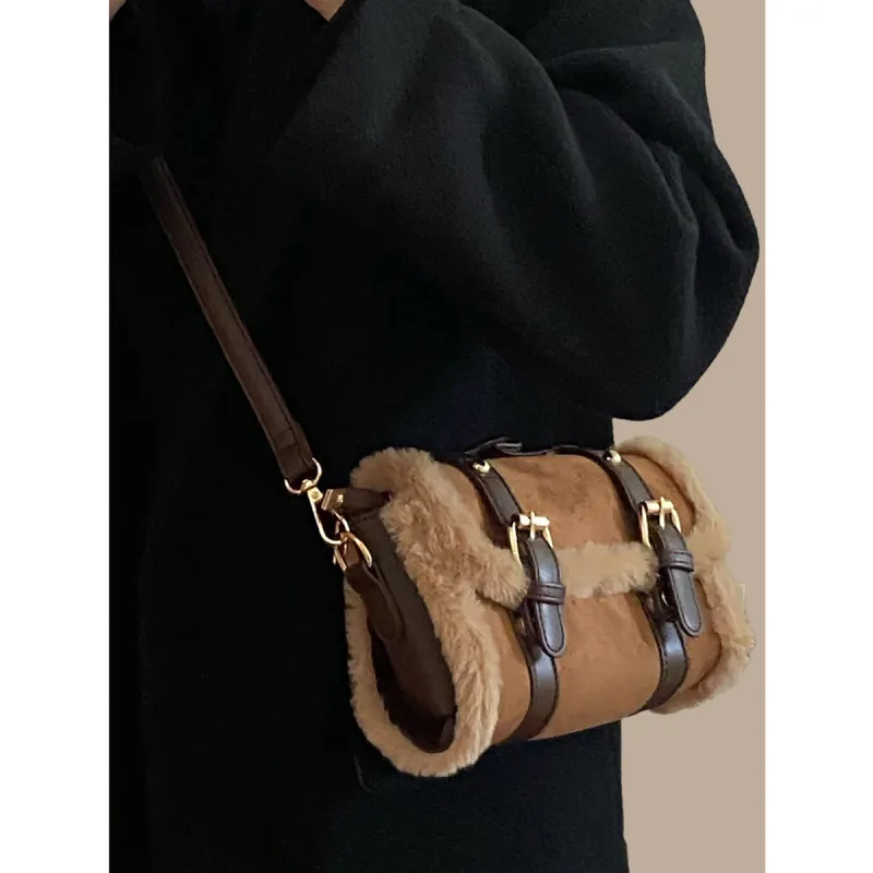 PT'SON Synthetic Leather Satchel Bag, Shoulder Bag, Crossbody Bag, Handbag Regular Women's Dark Brown-3