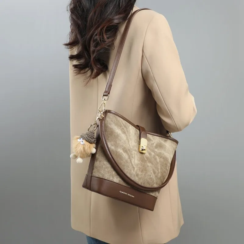 PT'SON Synthetic Leather Shoulder Bag, Crossbody Bag, Handbag Regular Women's Coffee-3