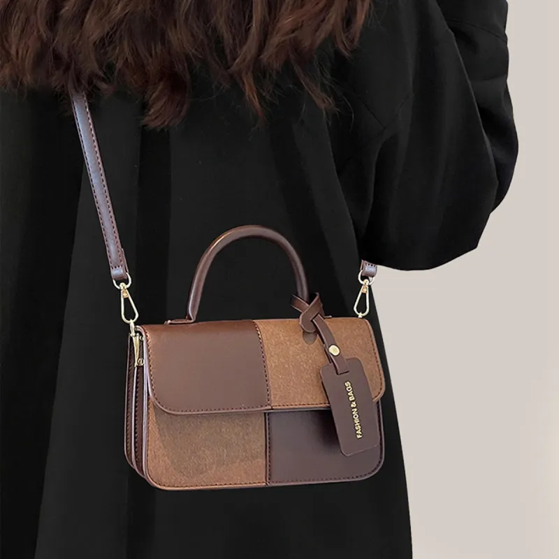 PT'SON Synthetic Leather Handbag, Shoulder Bag, Crossbody Bag, Small Square Bag Regular Women's Multicolor-1