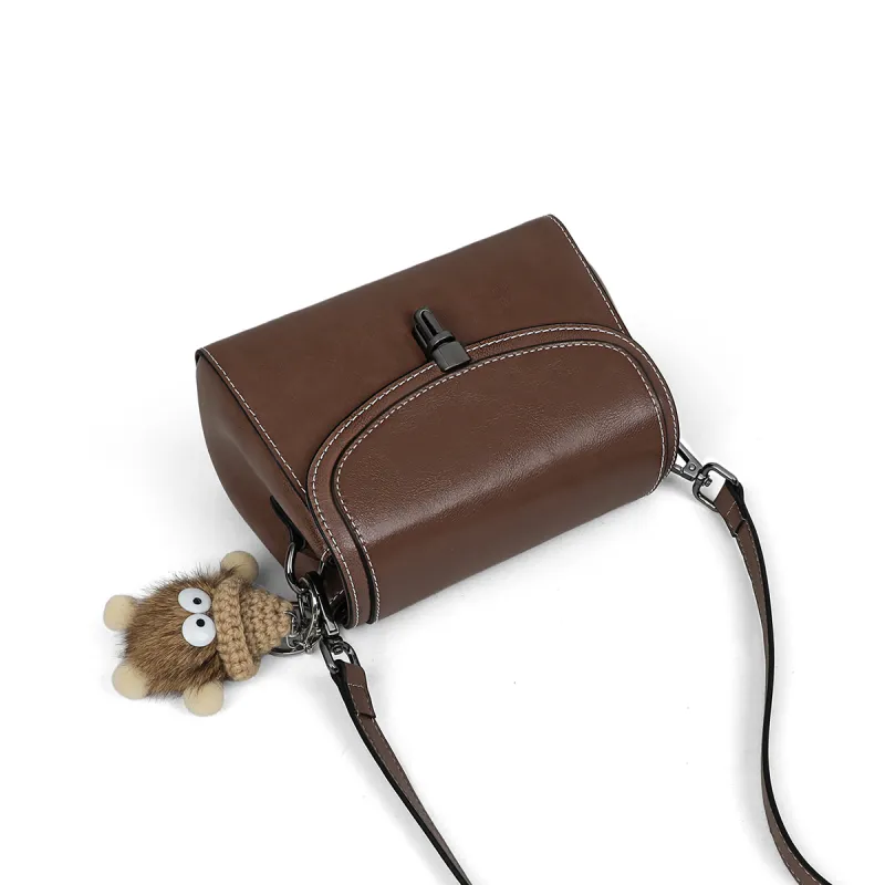 PT'SON Synthetic Leather Small Square Bag, Underarm Shoulder Bag, Crossbody Bag Regular Women's Coffee-4