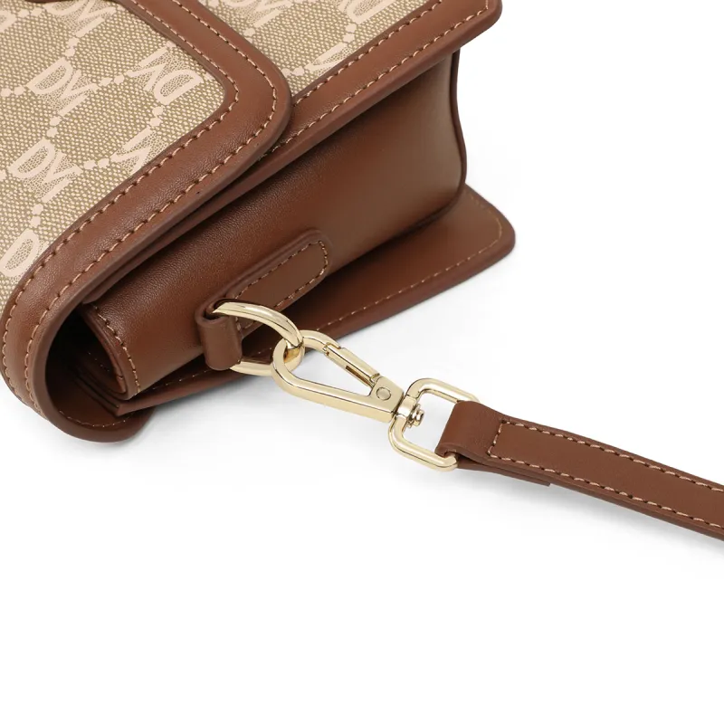 PT'SON Synthetic Leather Crossbody Bag, Shoulder Bag Regular Women's Brown-6