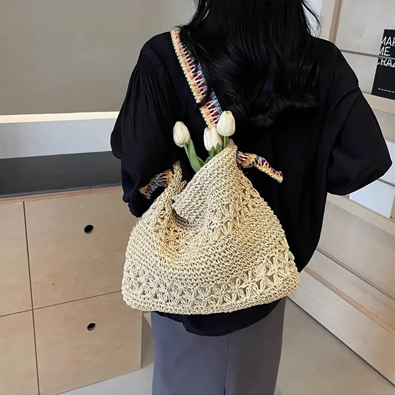 PT'SON Fabric Tote Underarm Shoulder Bag Regular Women's Ecru/Khaki-3