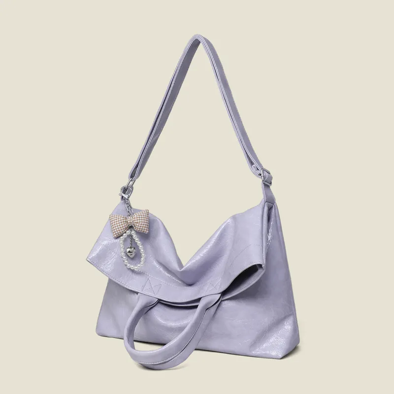 PT'SON Synthetic Leather Handbag, Crossbody Bag Women's Taro Purple/Ecru-5