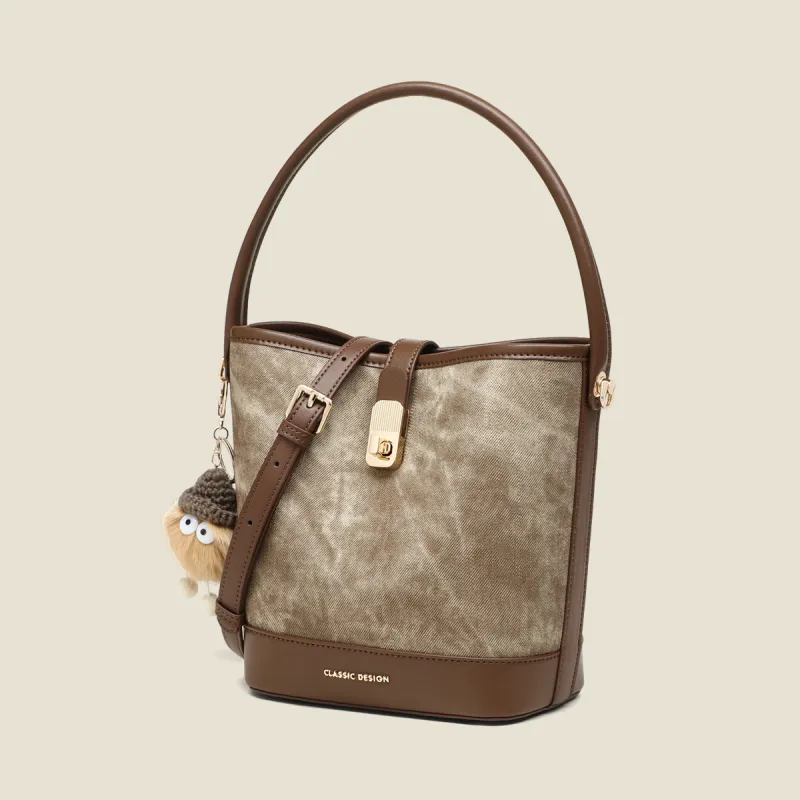 PT'SON Synthetic Leather Shoulder Bag, Crossbody Bag, Handbag Regular Women's Coffee-5
