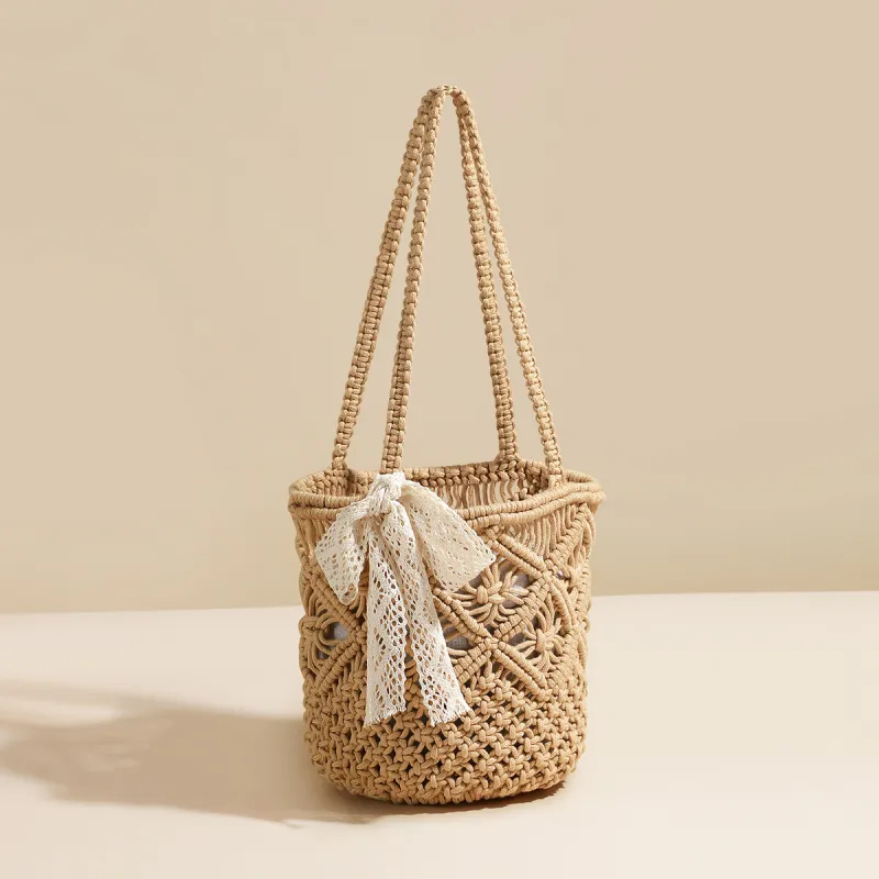 PT'SON Fabric Underarm Shoulder Bag Regular Women's Khaki/Ecru-1