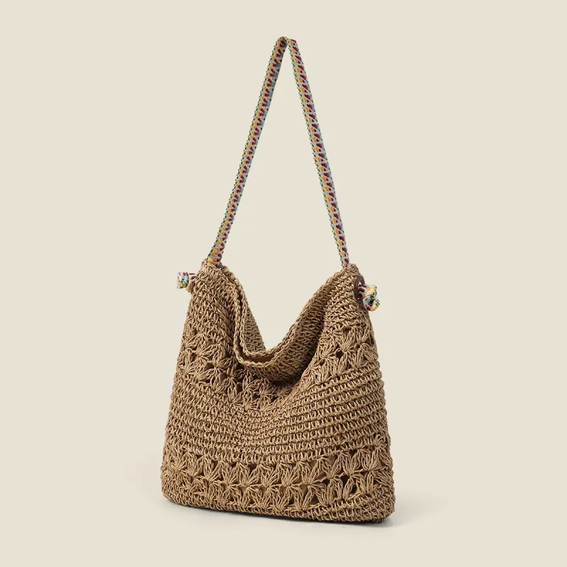 PT'SON Fabric Tote Underarm Shoulder Bag Regular Women's Ecru/Khaki-12