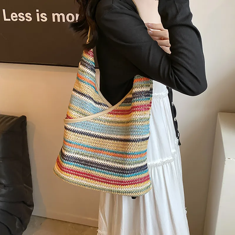 PT'SON Synthetic Leather Shoulder Bag Women's Multicolor-2
