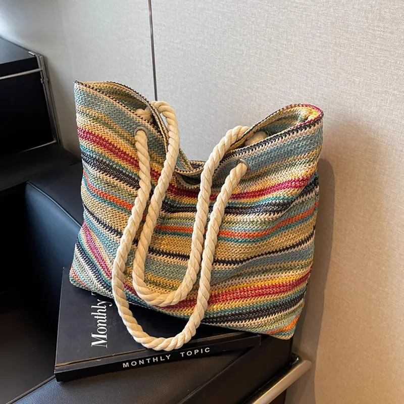 PT'SON Fabric Underarm Shoulder Bag Regular Women's Blue-2