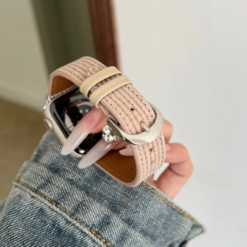 Vobafe Apple Compatibility Watch Band 130mm Fabric Material-7