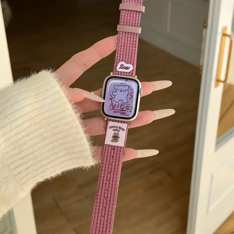 Vobafe Apple Compatibility Watch Band 130mm Fabric Material-14