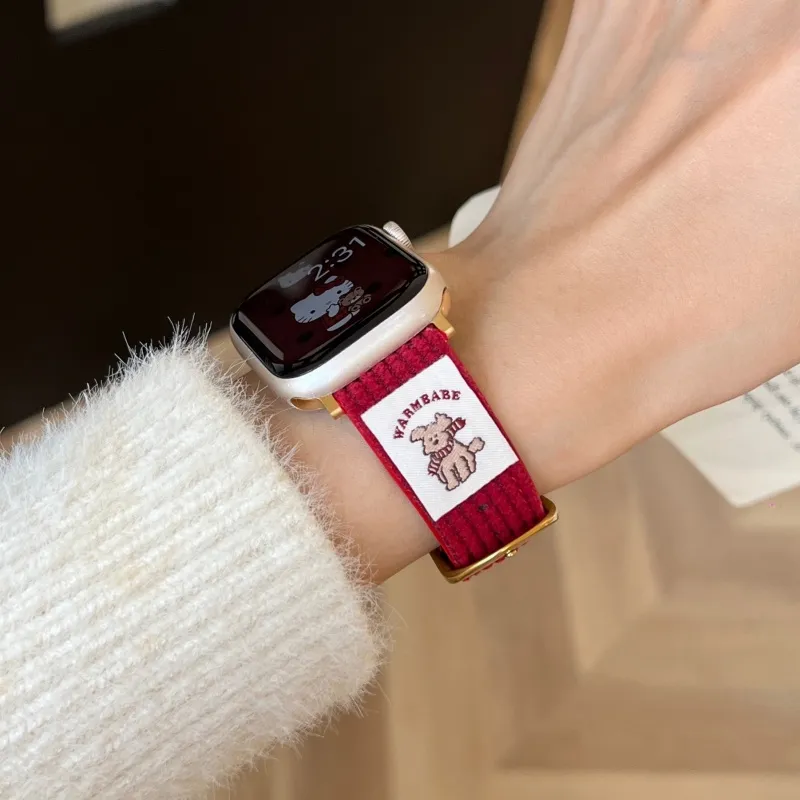 Vobafe Apple Compatibility Watch Band 130mm Fabric Material-17