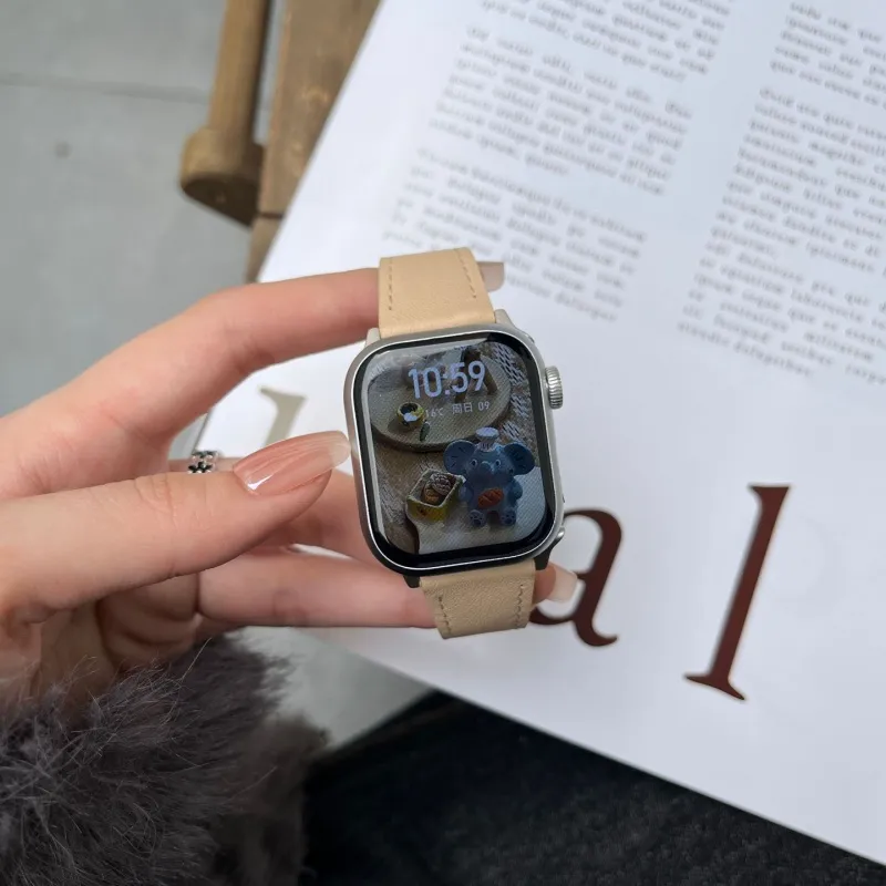 Vobafe Watch Band Apple Compatibility 130mm Genuine Leather Material-10