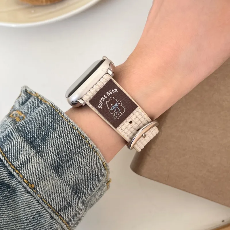 Vobafe Apple Compatibility Watch Band 130mm Fabric Material-2