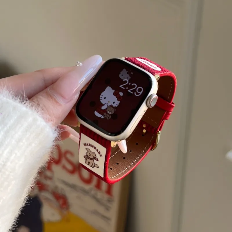 Vobafe Apple Compatibility Watch Band 130mm Fabric Material-18
