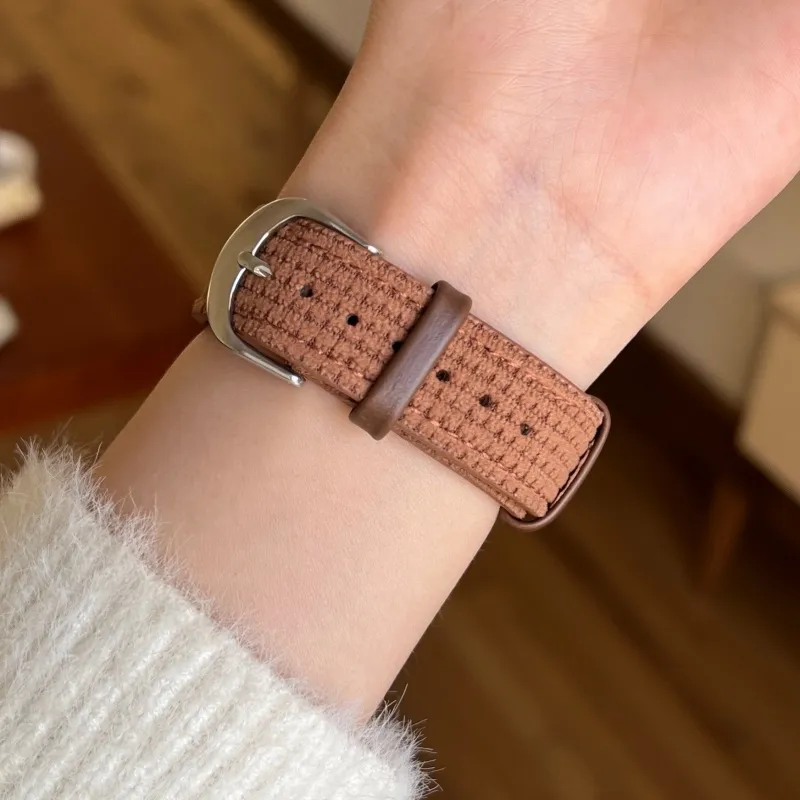 Vobafe Apple Compatibility Watch Band 130mm Fabric Material-25