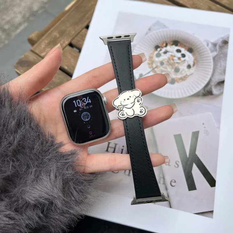 Vobafe Watch Band Apple Compatibility 130mm Genuine Leather Material-2