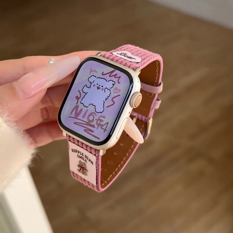 Vobafe Apple Compatibility Watch Band 130mm Fabric Material-15
