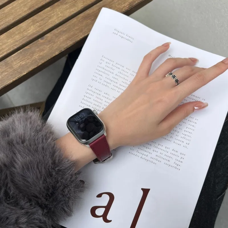 Vobafe Watch Band Apple Compatibility 130mm Genuine Leather Material-15