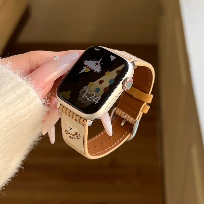 Vobafe Apple Compatibility Watch Band 130mm Fabric Material-10