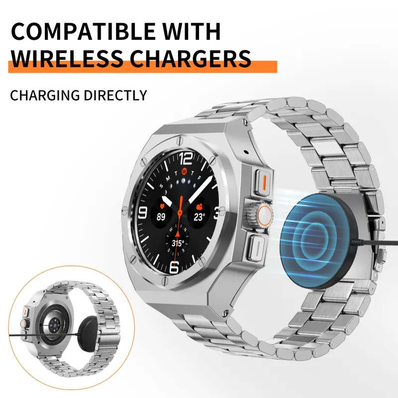 Vobafe Watch Bands Samsung Compatibility 165mm Aluminum Alloy Stainless Steel Material-4
